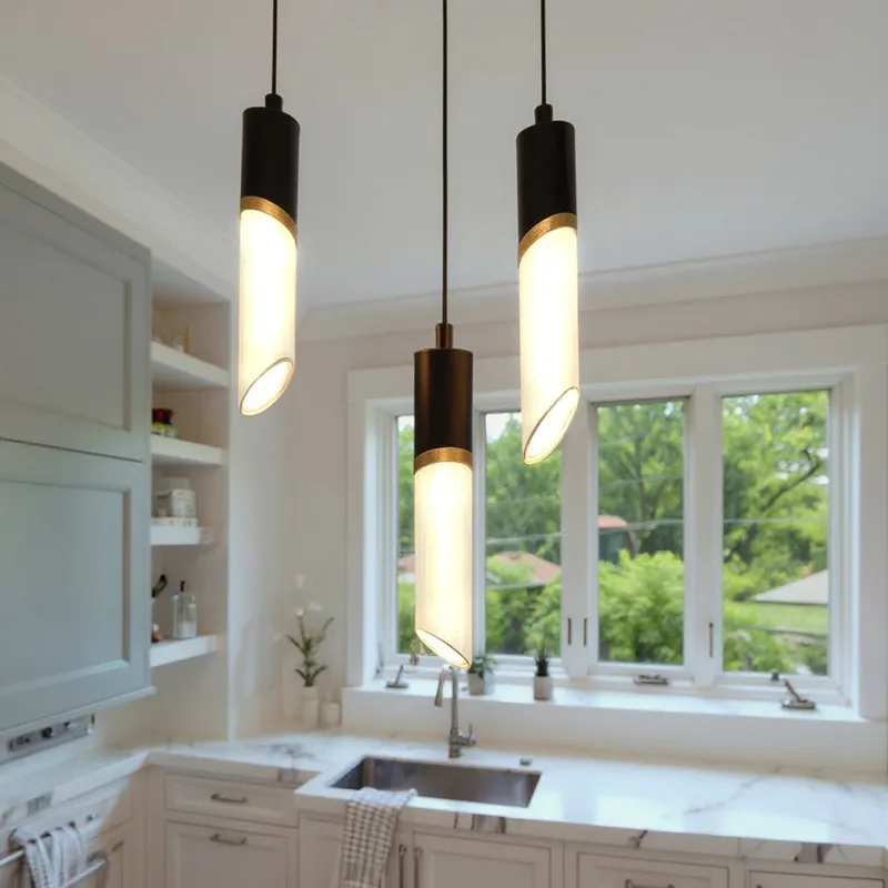 UQL6271 Luxe Industrial Indoor Pendant, 13.75''H x 10.00''W x 10.00''Dep, Matte Black Finish, Azusa Collection — Urban Ambiance LED Landscape Lights 22.0W 3000K