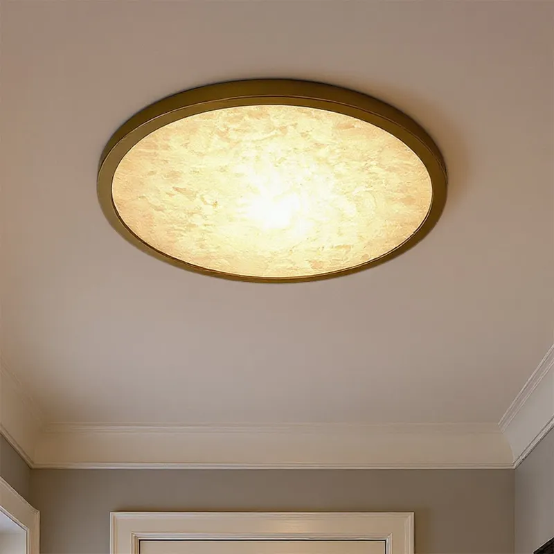 UQL6253 Minimalist Indoor Ceiling Light, 1.00''H x 20.00''W x 20.00''Dep, Brushed Gold Finish, Alice Collection — Urban Ambiance LED Post Top Lights 28.0W 3000K