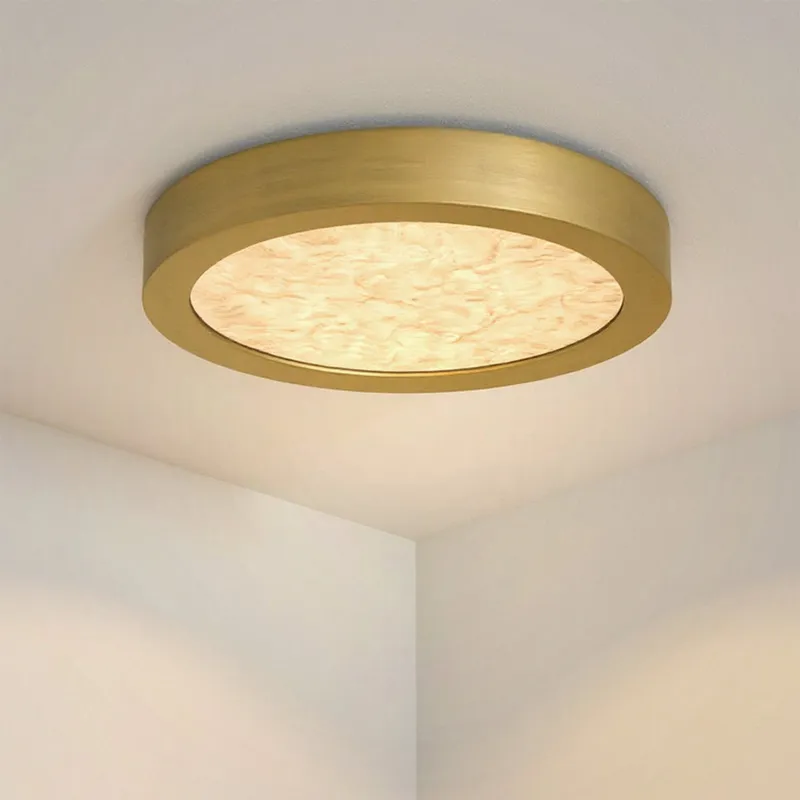 UQL6250 Minimalist Indoor Ceiling Light, 1.00''H x 7.50''W x 7.50''Dep, Brushed Gold Finish, Alice Collection — Urban Ambiance LED Post Top Lights 12.0W 3000K