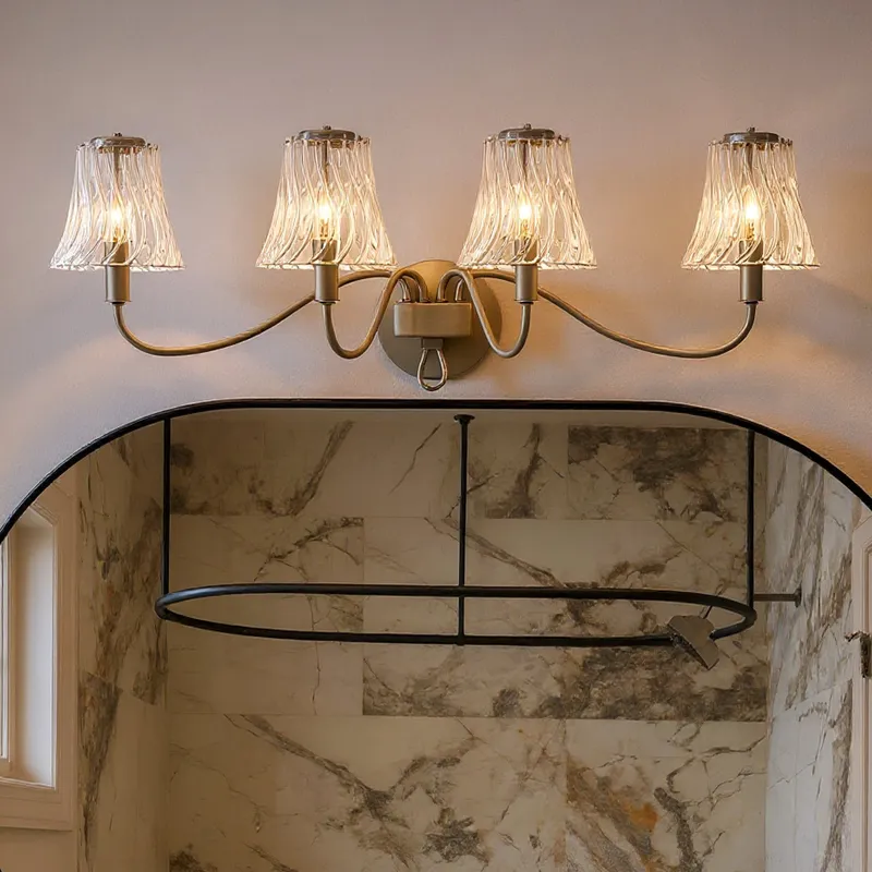 UQL6242 Traditional Indoor Bath Light, 11.00''H x 31.00''W x 8.75''Dep, Brushed Nickel Finish, Parker Collection — Urban Ambiance LED Linear Lights 60.0W 3000K