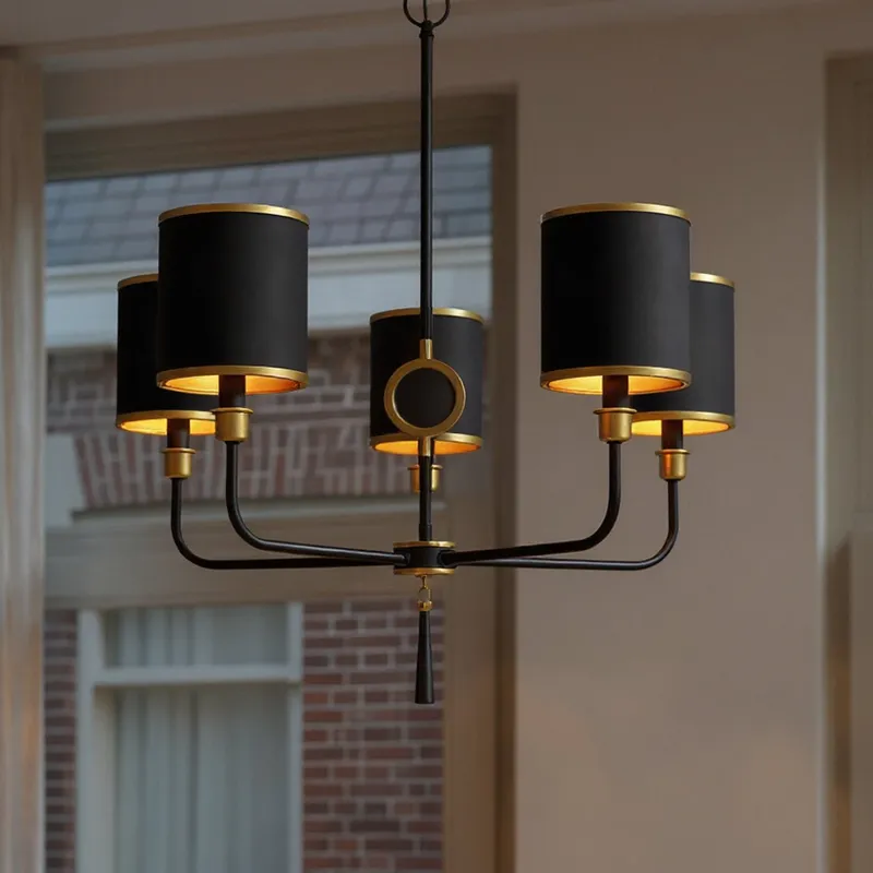 UQL6210 Glam Indoor Chandelier, 29.25''H x 26.50''W x 26.50''Dep, Matte Black Finish, Caldwell Collection — Urban Ambiance LED Landscape Lights 60.0W 3000K