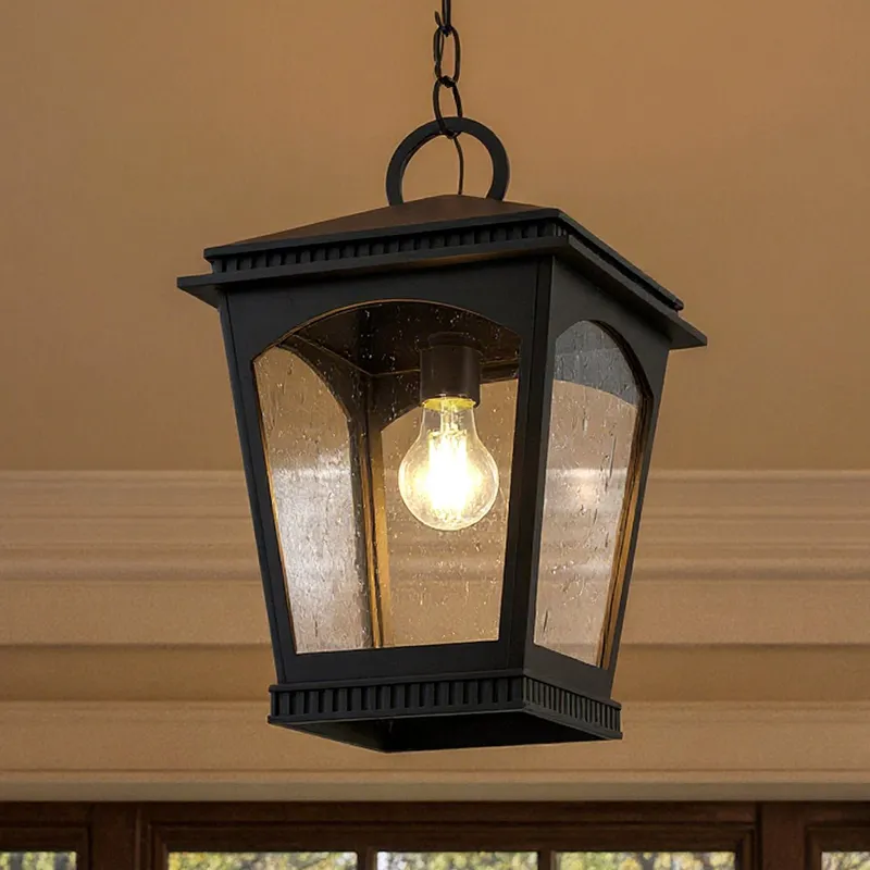 UQL6150 Traditional Indoor Pendant, 17.50''H x 10.00''W x 10.00''Dep, Earth Black Finish, Kentwood Collection, Marine-Grade Construction — Urban Ambiance LED Landscape Lights 100.0W 3000K