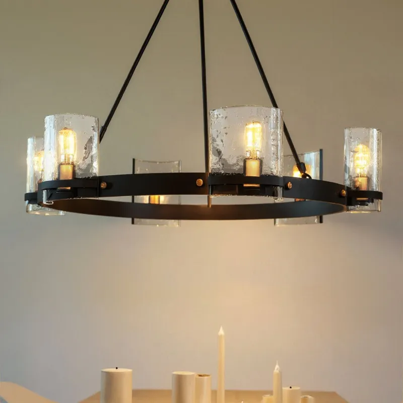 UQL6142 Tuscan Indoor Chandelier, 24.00''H x 28.25''W x 28.25''Dep, Matte Black Finish, Lenexa Collection — Urban Ambiance LED Landscape Lights 60.0W 3000K