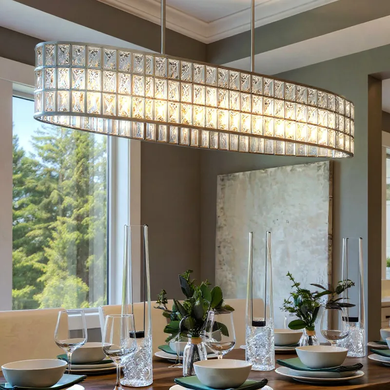 UQL6130 Cosmopolitan Indoor Chandelier, 8.25''H x 42.00''W x 10.50''Dep, Polished Chrome Finish, Casselton Collection — Urban Ambiance LED Linear Lights 100.0W 3000K
