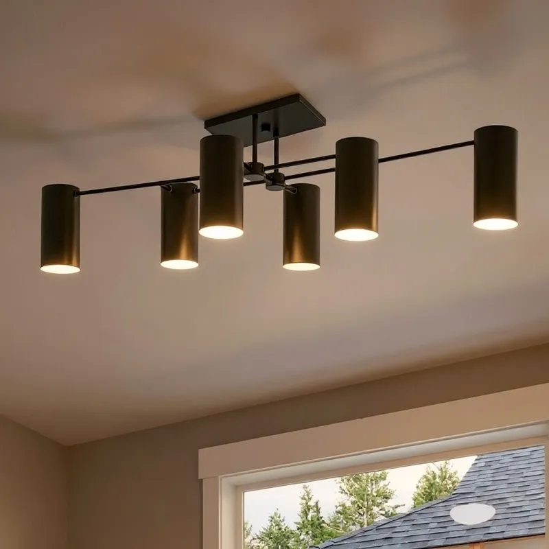 UQL6113 Minimalist Indoor Ceiling Light, 14.00''H x 50.00''W x 21.00''Dep, Matte Black Finish, Glendora Collection — Urban Ambiance LED Linear Lights 100.0W 3000K