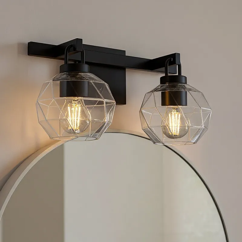 UQL6081 Cosmopolitan Indoor Bath Light, 8.25''H x 16.00''W x 7.50''Dep, Matte Black Finish, Delano Collection — Urban Ambiance LED Linear Lights 100.0W 3000K