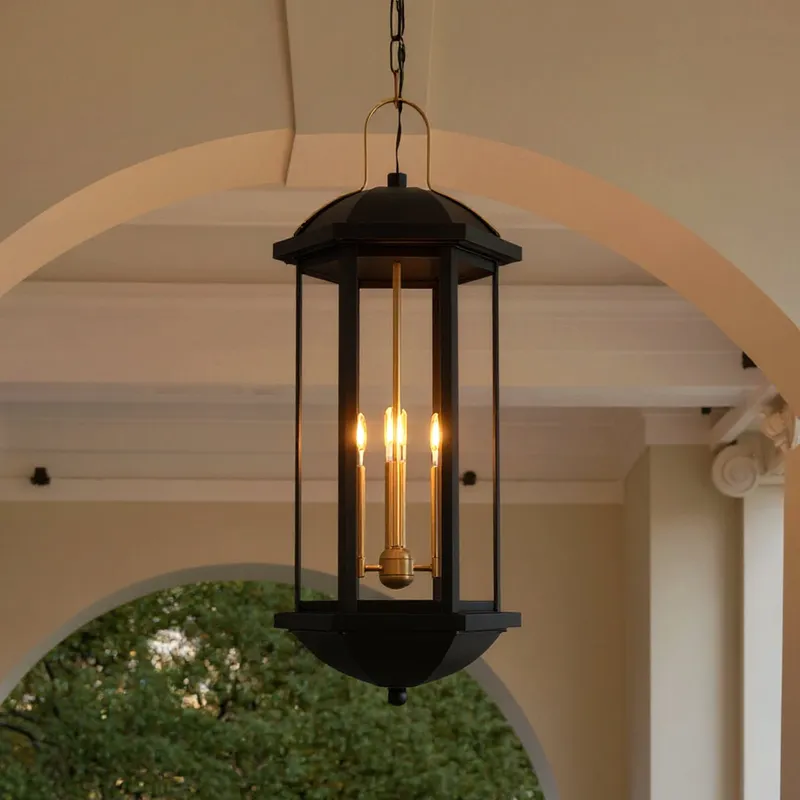 UQL6070 Modern Rustic Indoor Pendant, 26.50''H x 10.00''W x 10.00''Dep, Matte Black Finish, Richland Collection — Urban Ambiance LED Landscape Lights 60.0W 3000K
