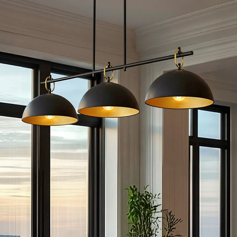 UQL6061 Urban Loft Indoor Chandelier, 10.00''H x 44.25''W x 12.00''Dep, Matte Black Finish, Colton Collection — Urban Ambiance LED Linear Lights 100.0W 3000K