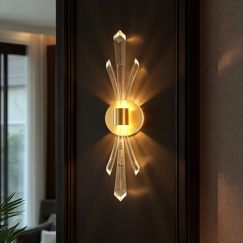 UQL6054 Glam Indoor Wall Sconce, 22.50''H x 5.00''W x 5.25''Dep, Brushed Gold Finish, Wheaton Collection — Urban Ambiance LED Wall Lights 12.0W 3000K
