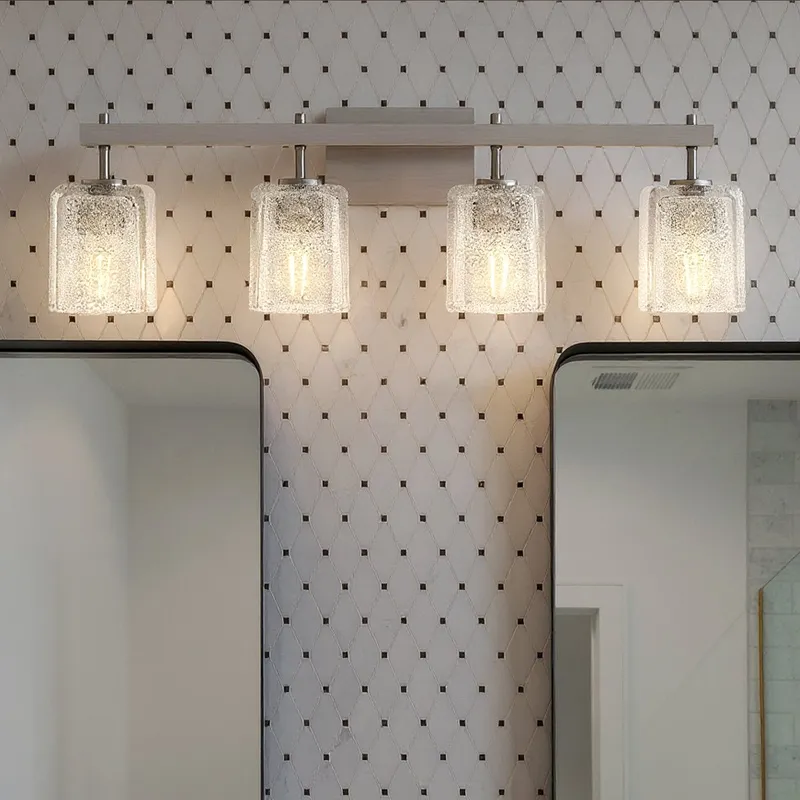 UQL6024 Contemporary Indoor Bath Light, 9.25''H x 31.50''W x 6.75''Dep, Brushed Nickel Finish, Novato Collection — Urban Ambiance LED Linear Lights 100.0W 3000K