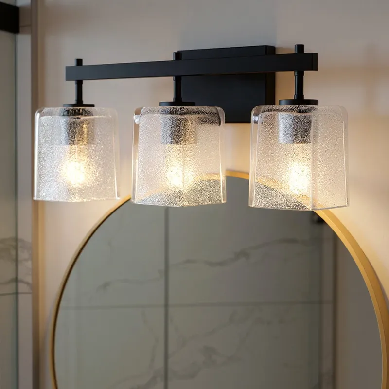 UQL6023 Contemporary Indoor Bath Light, 9.25''H x 22.50''W x 6.75''Dep, Matte Black Finish, Novato Collection — Urban Ambiance LED Linear Lights 100.0W 3000K