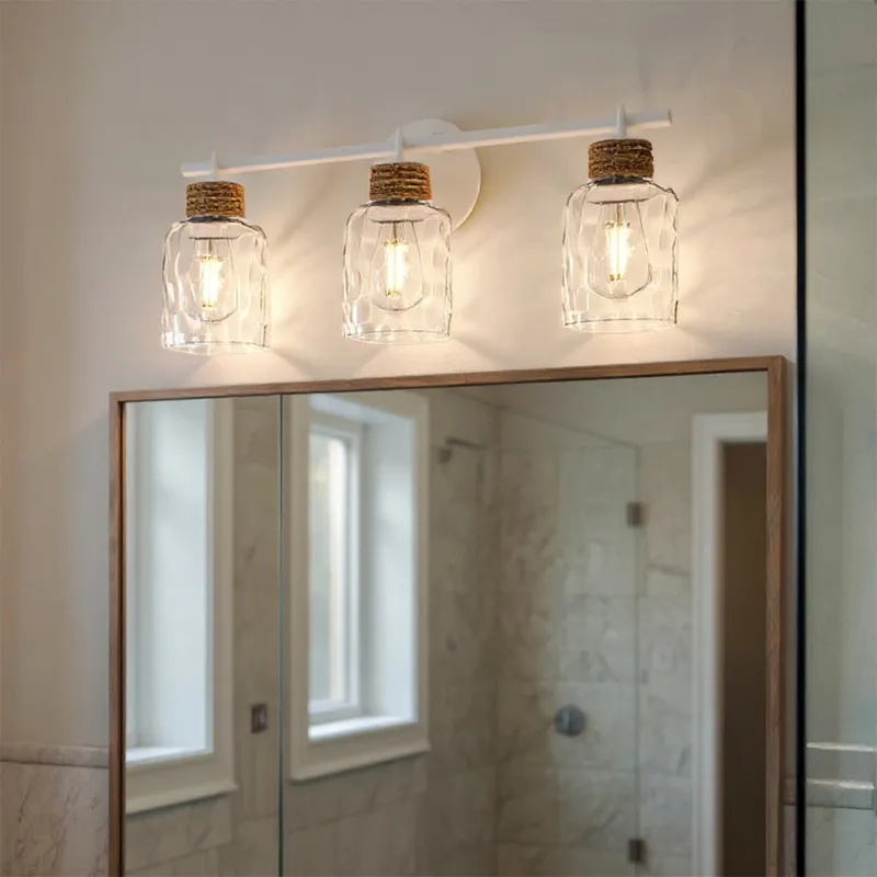 UQL6011 Natural Indoor Bath Light, 9.25''H x 24.00''W x 5.75''Dep, Matte White Finish, Lancaster Collection — Urban Ambiance LED Linear Lights 100.0W 3000K