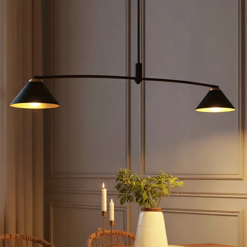 UQL5980 Urban Loft Indoor Chandelier, 11.75''H x 52.00''W x 10.00''Dep, Matte Black Finish, Hanford Collection — Urban Ambiance LED Linear Lights 100.0W 3000K