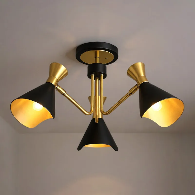 UQL5960 Luxe Industrial Indoor Ceiling Light, 11.00''H x 26.00''W x 26.00''Dep, Matte Black Finish, Eastvale Collection — Urban Ambiance LED Post Top Lights 60.0W 3000K