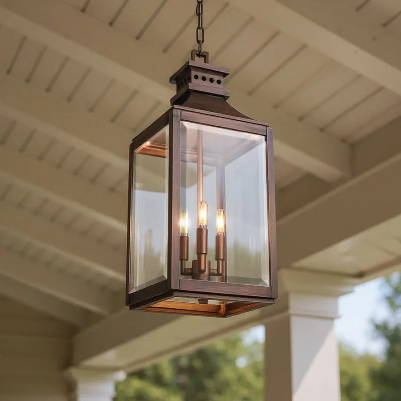 UFS1004 Transitional Outdoor Pendant Light 26.25''H x 9.5''W, Genuine Copper, Dark-Patina, Calderdale Collection — Urban Ambiance LED Landscape Lights 40.0W 3000K
