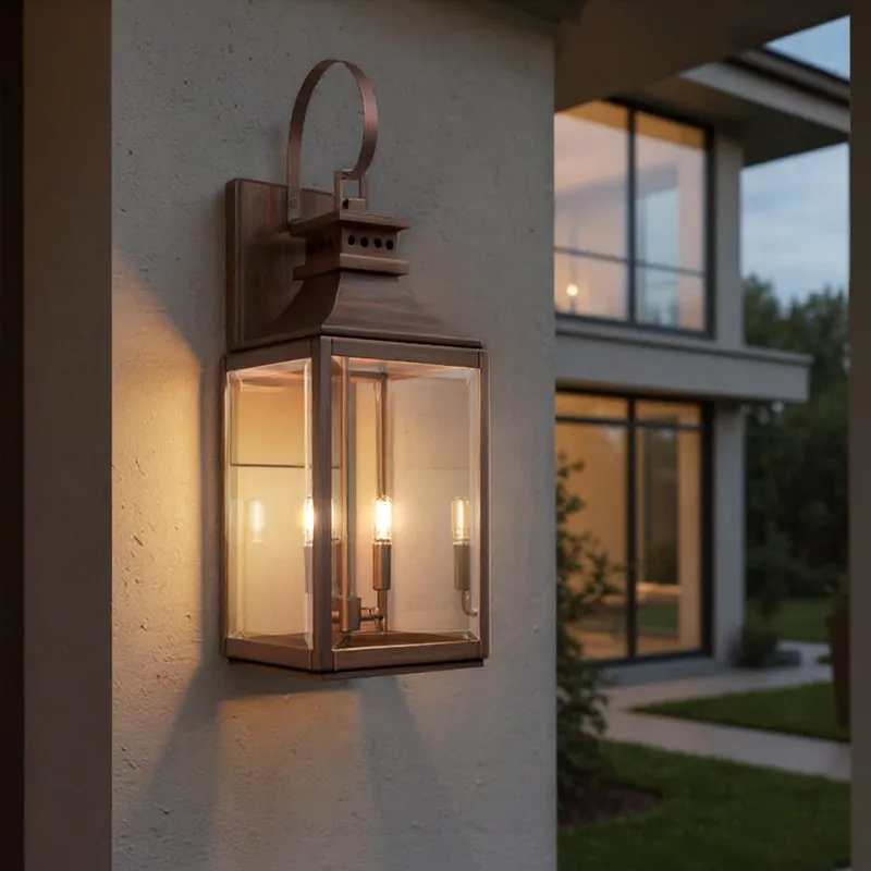 UFS1002 Transitional Outdoor Wall Sconce 33.125''H x 9.5''W, Genuine Copper, Dark-Patina, Calderdale Collection — Urban Ambiance LED Wall Lights 40.0W 3000K