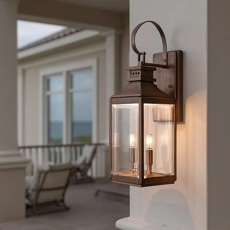 UFS1001 Transitional Outdoor Wall Sconce 24.25''H x 7''W, Genuine Copper, Dark-Patina, Calderdale Collection — Urban Ambiance LED Wall Lights 40.0W 3000K