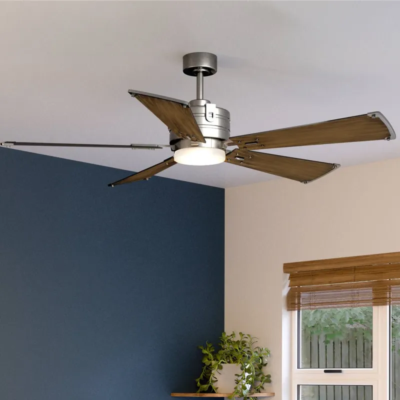 UHP9320 Transitional Ceiling Fan 14.875''H x 56''W, Brushed Nickel Finish, Rockhampton Collection — Urban Ambiance LED Post Top Lights 24.0W 3000K