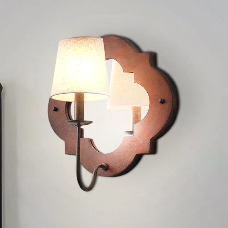 ULB2433 Mediterranean Indoor Wall Sconce, 13.8"W x 13.8"D x 15.6"H, Natural Finish, Harbor Collection — Urban Ambiance LED Wall Lights 40.0W 3000K