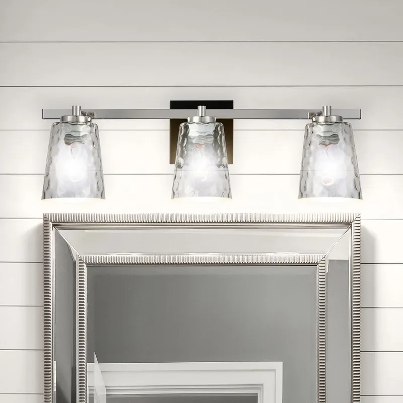 ULB2395 Luxe Industrial Indoor Bath Light, 22.8"W x 5.9"D x 7.5"H, Brushed Nickel Finish, Berryessa Collection — Urban Ambiance LED Linear Lights 60.0W 3000K