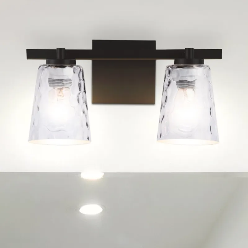 ULB2392 Luxe Industrial Indoor Bath Light, 15"W x 5.9"D x 7.5"H, Matte Black Finish, Berryessa Collection — Urban Ambiance LED Linear Lights 60.0W 3000K