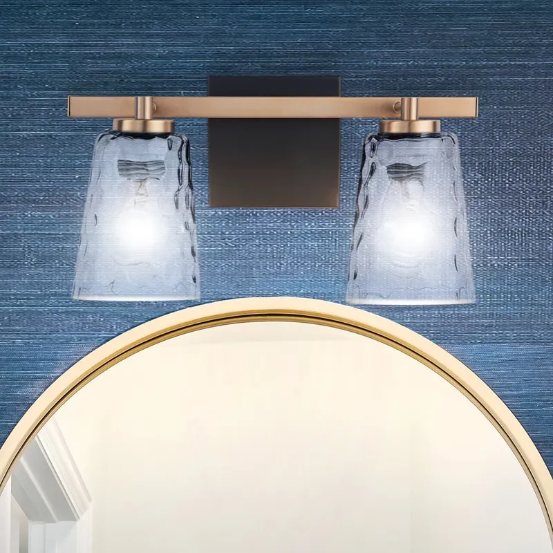 ULB2390 Luxe Industrial Indoor Bath Light, 15"W x 5.9"D x 7.5"H, Satin Gold Finish, Berryessa Collection — Urban Ambiance LED Linear Lights 60.0W 3000K