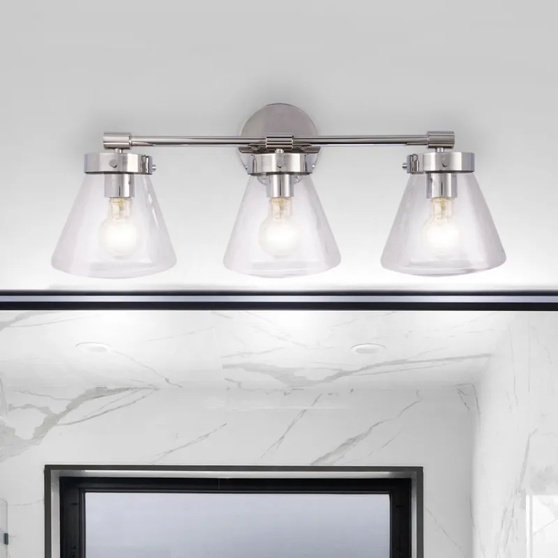 ULB2381 Contemporary Indoor Bath Light, 30.3"W x 7.67"D x 10.1"H, Brushed Nickel Finish, Havasu Collection — Urban Ambiance LED Linear Lights 40.0W 3000K