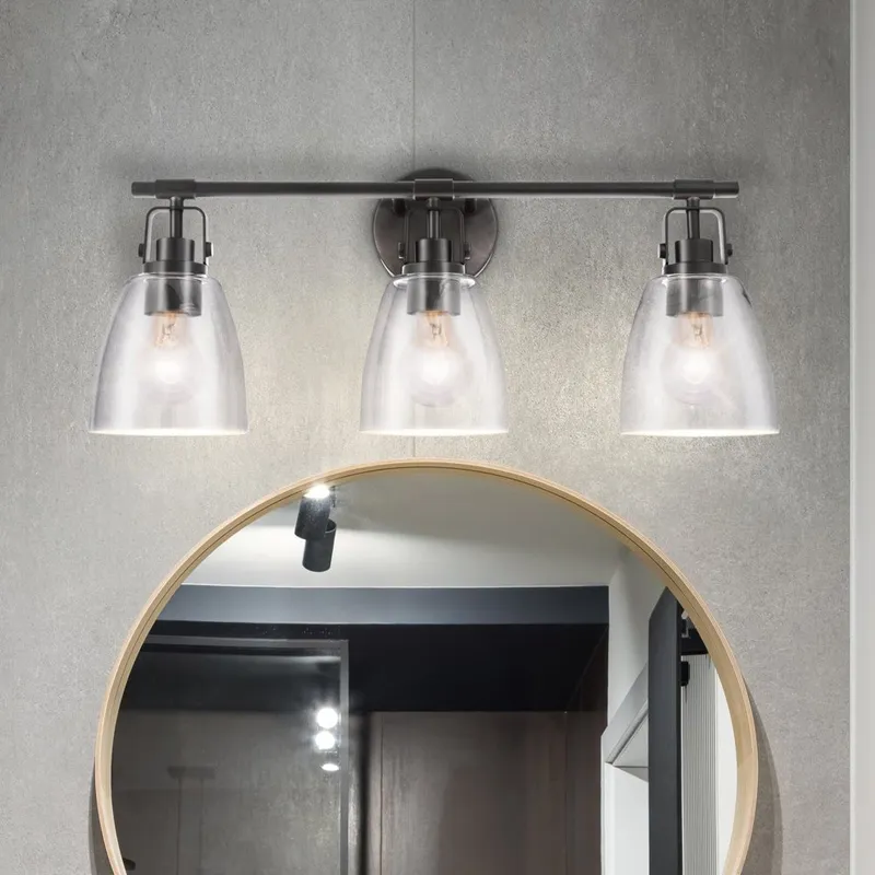 ULB2371 Modern Farmhouse Indoor Bath Light, 24"W x 7"D x 10.5"H, Matte Black Finish, Wimberley Collection — Urban Ambiance LED Linear Lights 60.0W 3000K
