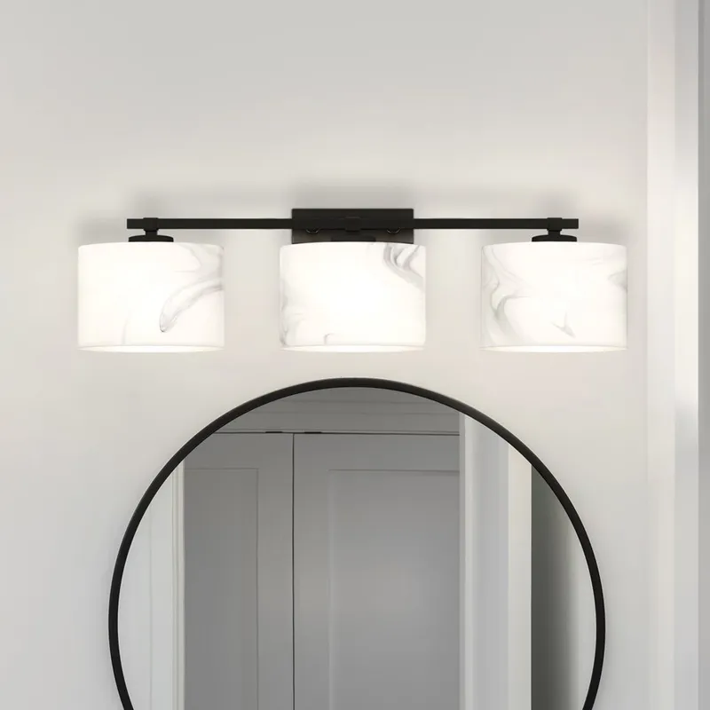 UQL5551 Contemporary Indoor Bath Light, 6.25''H x 24''W x 5.25''D, Matte Black Finish, Nowra Collection — Urban Ambiance LED Linear Lights 40.0W 3000K