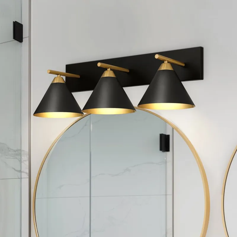 UQL5541 Modern Indoor Bath Light, 8.75''H x 27.5''W x 9.5''D, Matte Black Finish, Kiel Collection — Urban Ambiance LED Linear Lights 60.0W 3000K