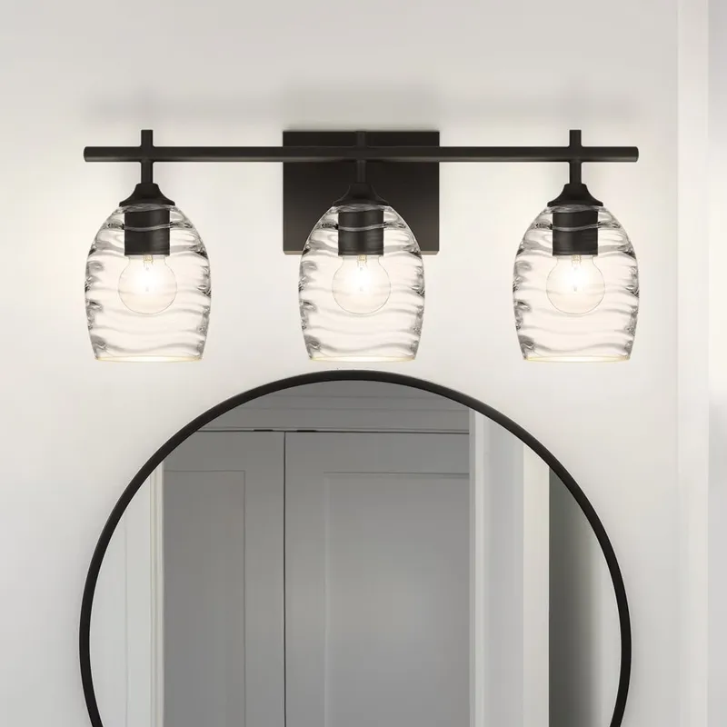 UQL5511 Coastal Indoor Bath Light, 9.25''H x 22.00''W x 6.50''D, Matte Black Finish, Northbridge Collection — Urban Ambiance LED Linear Lights 100.0W 3000K