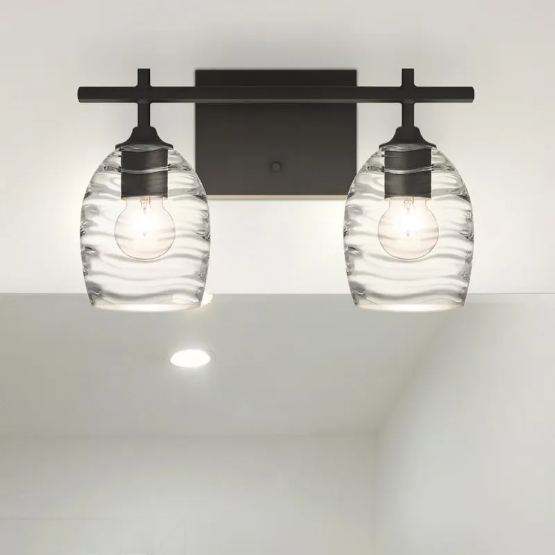 UQL5510 Coastal Indoor Bath Light, 9.25''H x 15.00''W x 6.50''D, Matte Black Finish, Northbridge Collection — Urban Ambiance LED Smart & Connected Lighting 100.0W 3000K