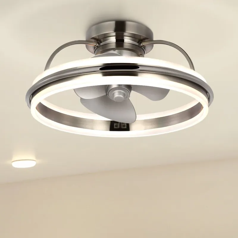 UHP9510 Contemporary Indoor Ceiling Fan, 8-3/4''H x 20-3/4"W x 20-3/4''D, Brushed Nickel Finish, Scarborough Collection — Urban Ambiance LED Post Top Lights 32.0W 3000K