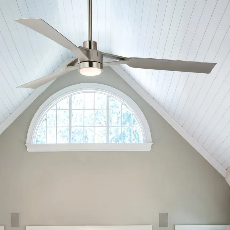 UHP9491 Industrial Indoor Ceiling Fan, 13-9/16''H x 60"W x 60''D, Brushed Nickel Finish, Perth Collection — Urban Ambiance LED Post Top Lights 20.0W 3000K