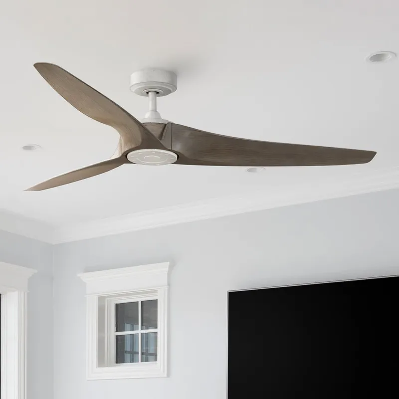 UHP9460 Minimalist Indoor Ceiling Fan, 11-1/4''H x 60"W x 60''D, Cottage White Finish, Townsville Collection — Urban Ambiance LED Post Top Lights  3000K