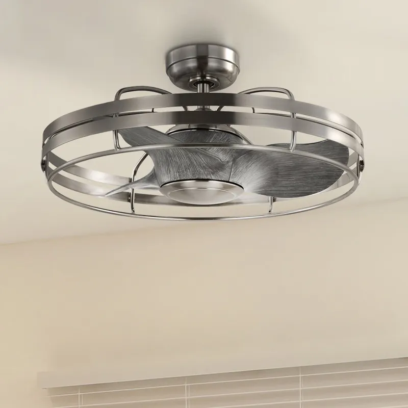 UHP9402 Urban Loft Indoor Ceiling Fan, 13-5/8''H x 26"W x 26''D, Brushed Nickel Finish, Krefeld Collection — Urban Ambiance LED Lighting Accessories  3000K