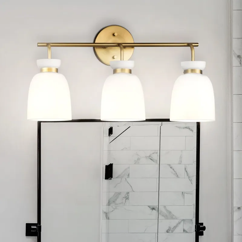 UHP5007 Minimalist Indoor Bath Light, 11''H x 6-5/8"W x 22''D, Brushed Gold Finish, Underwood Collection — Urban Ambiance LED Linear Lights 100.0W 3000K