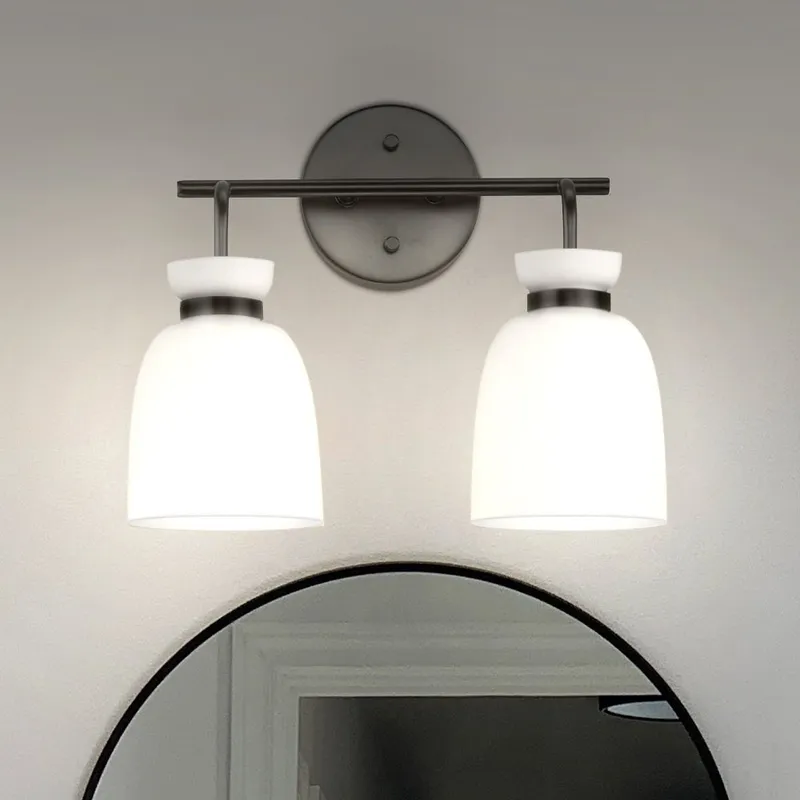 UHP5005 Minimalist Indoor Bath Light, 11''H x 6-5/8"W x 14''D, Matte Black Finish, Underwood Collection — Urban Ambiance LED Smart & Connected Lighting 100.0W 3000K