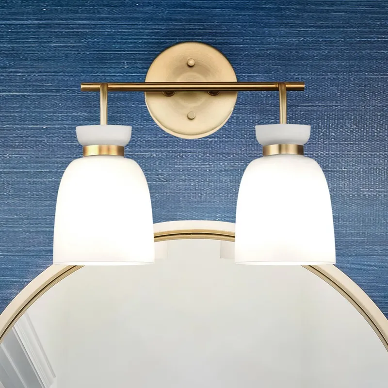 UHP5004 Minimalist Indoor Bath Light, 11''H x 6-5/8"W x 14''D, Brushed Gold Finish, Underwood Collection — Urban Ambiance LED Smart & Connected Lighting 100.0W 3000K