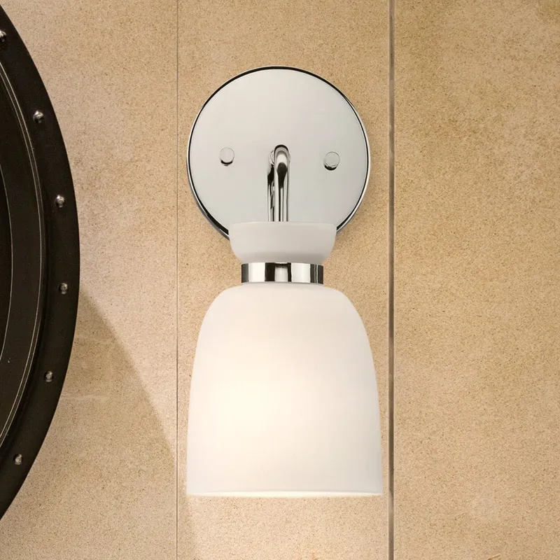 UHP5000 Minimalist Indoor Bath Light, 11''H x 6-5/8"W x 5-1/8''D, Polished Chrome Finish, Underwood Collection — Urban Ambiance LED Smart & Connected Lighting 100.0W 3000K