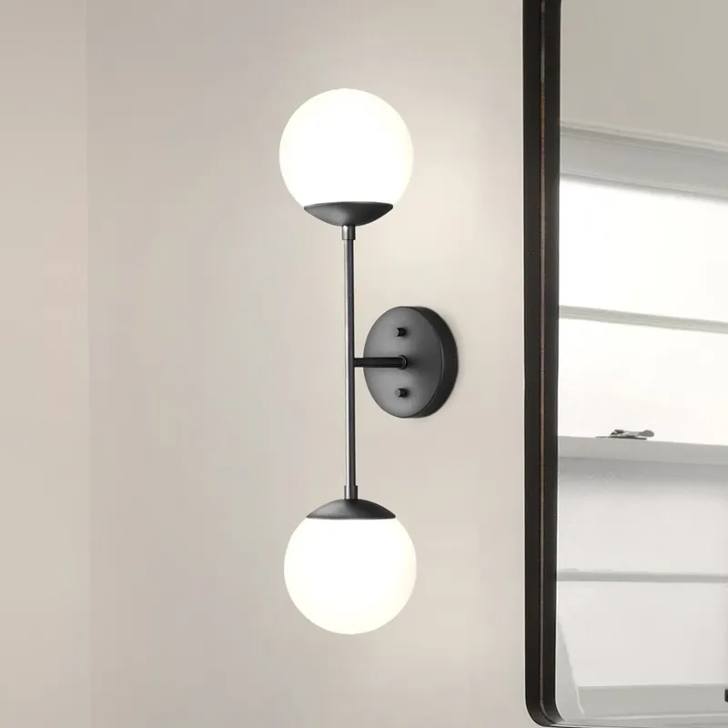 UHP4985 Mid Century Modern Indoor Wall Sconce, 24''H x 7-1/8"W x 5-7/8''D, Matte Black Finish, Cologne Collection — Urban Ambiance LED Wall Lights 60.0W 3000K
