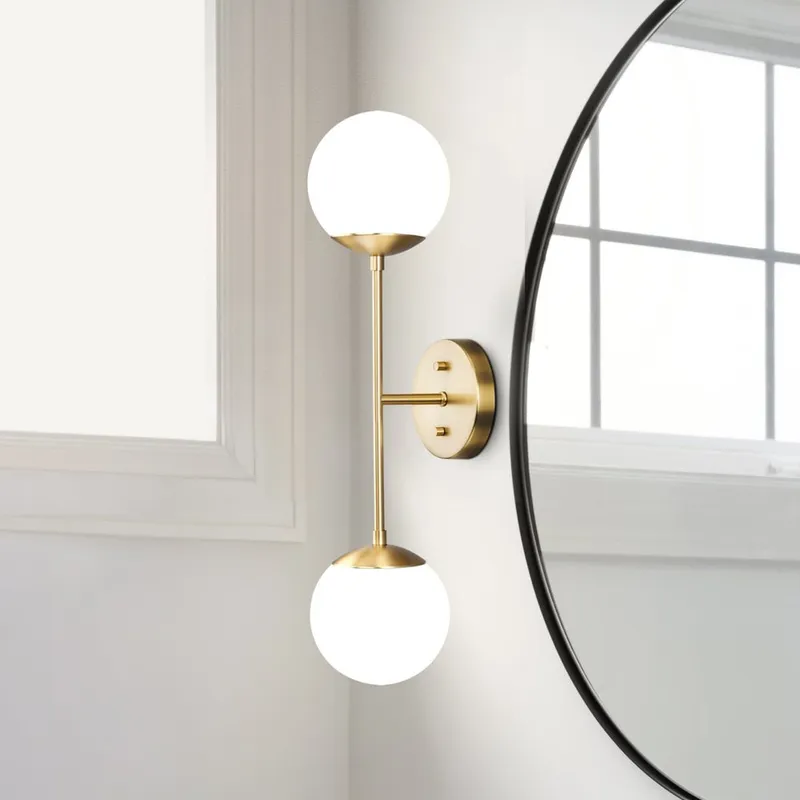 UHP4984 Mid Century Modern Indoor Wall Sconce, 24''H x 7-1/8"W x 5-7/8''D, Brushed Bronze Finish, Cologne Collection — Urban Ambiance LED Wall Lights 60.0W 3000K