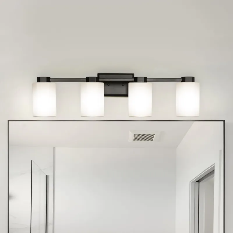 UHP4971 Classic Indoor Bath Light, 8-3/8''H x 5-3/8"W x 31-1/4''D, Matte Black Finish, Minden Collection — Urban Ambiance LED Linear Lights 100.0W 3000K