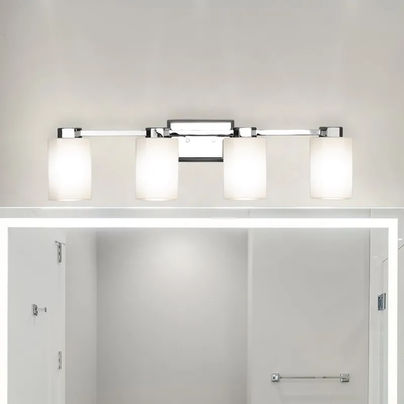 UHP4969 Classic Indoor Bath Light, 8-3/8''H x 5-3/8"W x 31-1/4''D, Polished Chrome Finish, Minden Collection — Urban Ambiance LED Linear Lights 100.0W 3000K