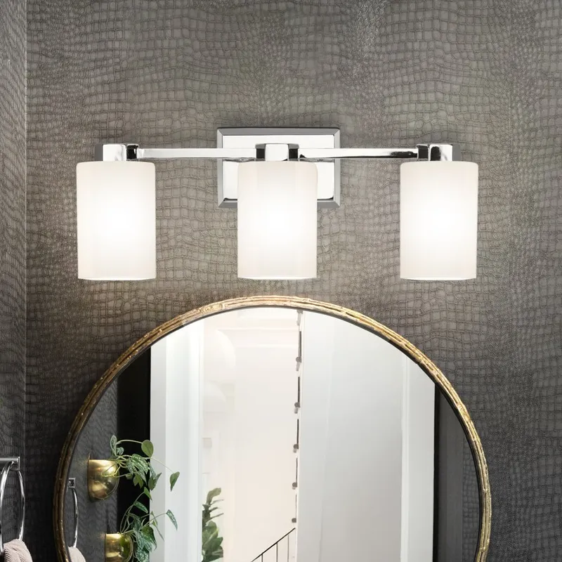 UHP4966 Classic Indoor Bath Light, 8-3/8''H x 5-3/8"W x 22-3/8''D, Polished Chrome Finish, Minden Collection — Urban Ambiance LED Linear Lights 100.0W 3000K