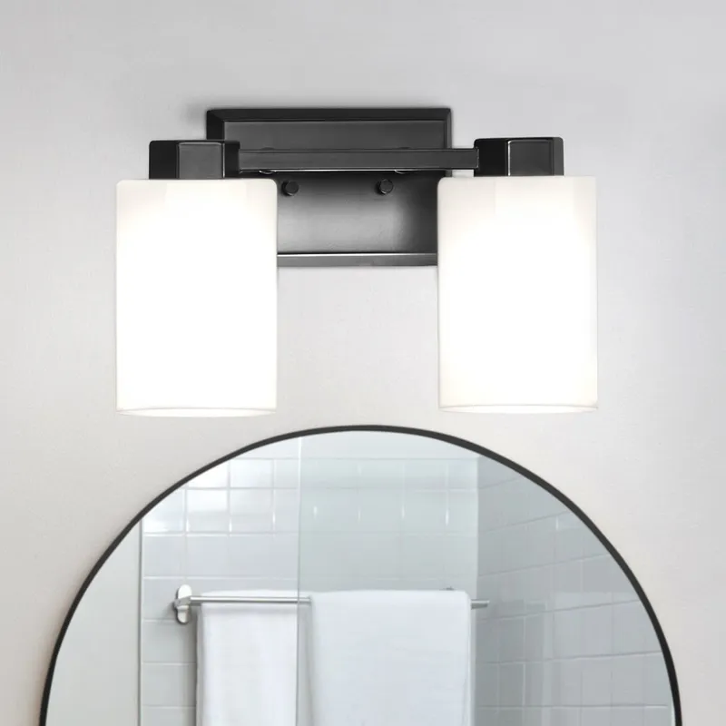 UHP4965 Classic Indoor Bath Light, 8-3/8''H x 5-3/8"W x 13-3/8''D, Matte Black Finish, Minden Collection — Urban Ambiance LED Smart & Connected Lighting 100.0W 3000K