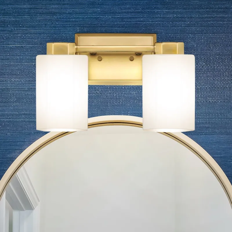UHP4964 Classic Indoor Bath Light, 8-3/8''H x 5-3/8"W x 13-3/8''D, Brushed Gold Finish, Minden Collection — Urban Ambiance LED Smart & Connected Lighting 100.0W 3000K