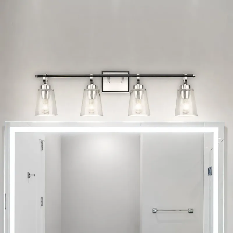 UHP4946 Classic Indoor Bath Light, 9-1/8''H x 6-5/8"W x 33-7/8''D, Brushed Nickel Finish, Norfolk Collection — Urban Ambiance LED Linear Lights 60.0W 3000K