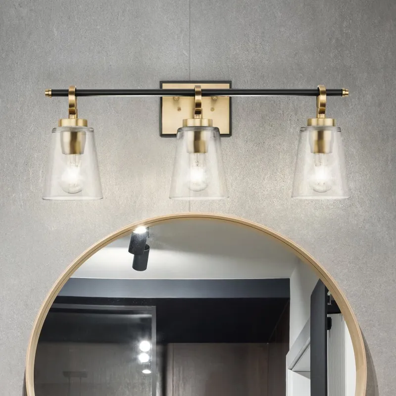 UHP4945 Classic Indoor Bath Light, 9-1/8''H x 6-5/8"W x 24-1/8''D, Vintage Brass Finish, Norfolk Collection — Urban Ambiance LED Linear Lights 60.0W 3000K