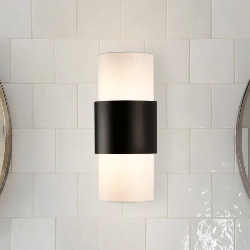 UHP4864 Minimalist Indoor Wall Sconce, 17''H x 4-7/8"W x 7-7/8''D, Matte Black Finish, Rochester Collection — Urban Ambiance LED Wall Lights 60.0W 3000K